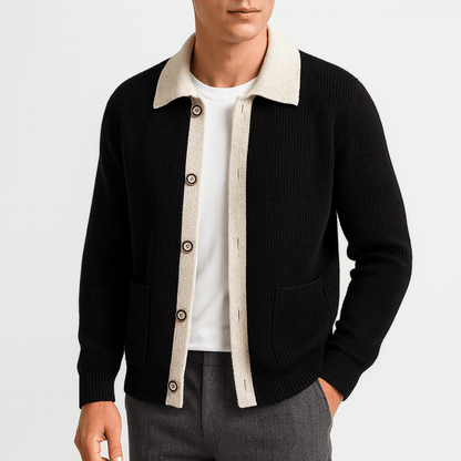 Gilet Maille Texturée Homme Stylish