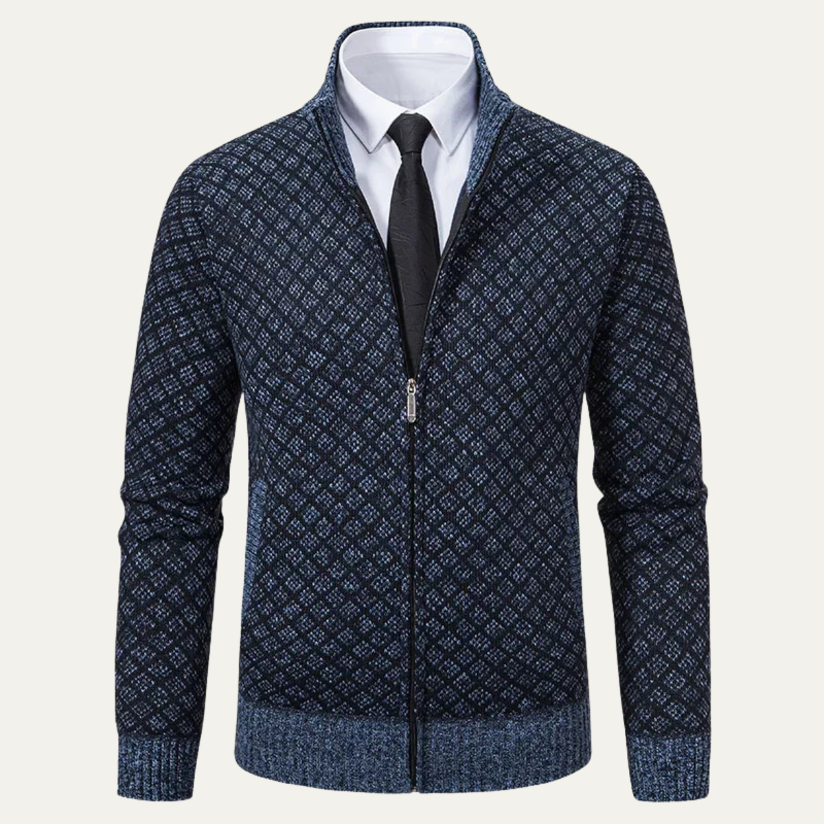 Gilet en maille homme motif géométrique tendance