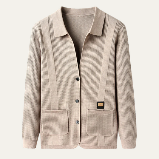 Gilet Maille Homme Classique Col Chemise - PanierRoyale