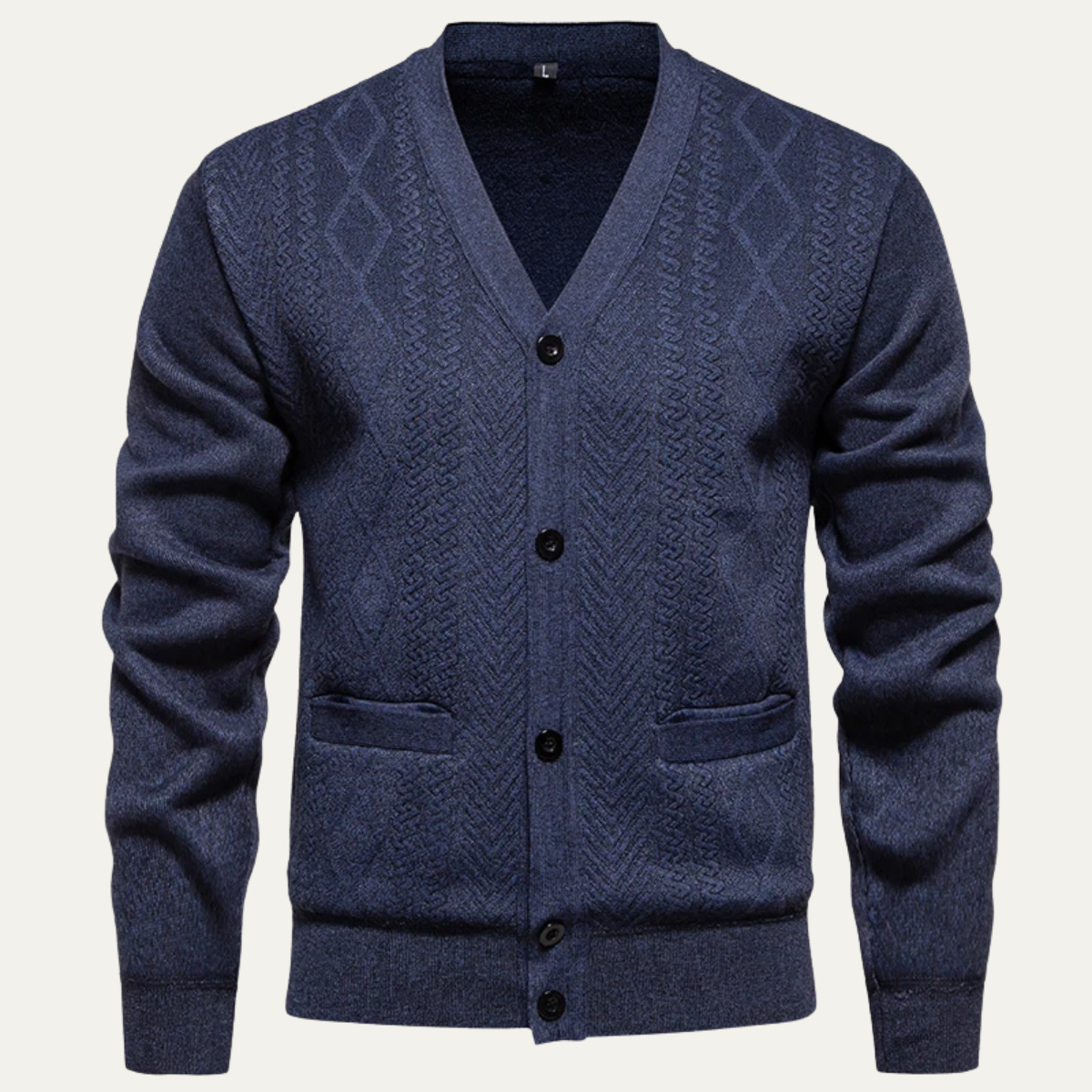 VogeLuxe | Gilet en maille texturée à col en V pour homme 9