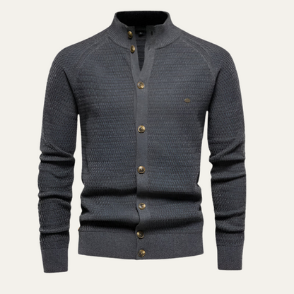Gilet Homme Maille Finement Texturée Élégant