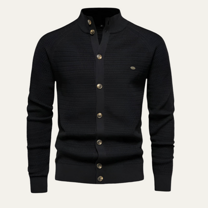 Gilet Homme Maille Finement Texturée Élégant
