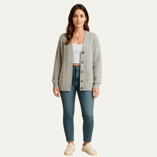 Gilet femme maille épaisse et douce - PanierRoyale