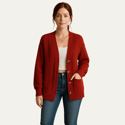 Gilet femme maille épaisse et douce