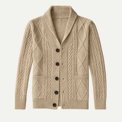 VogeLuxe | Gilet en maille torsadée confortable pour homme 0