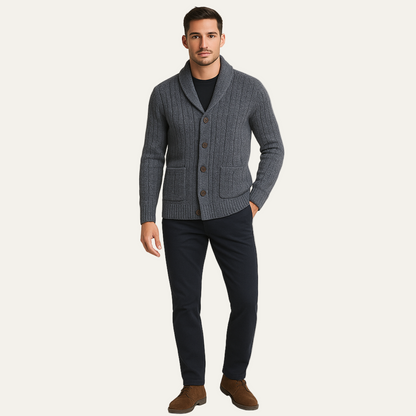VogeLuxe | Gilet en maille torsadée confortable pour homme 6