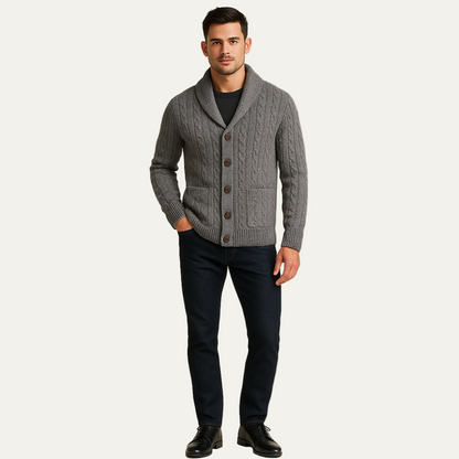 VogeLuxe | Gilet en maille torsadée confortable pour homme 8