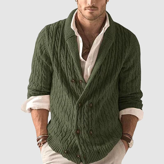 Gilet en maille torsadée pour homme style décontracté - PanierRoyale