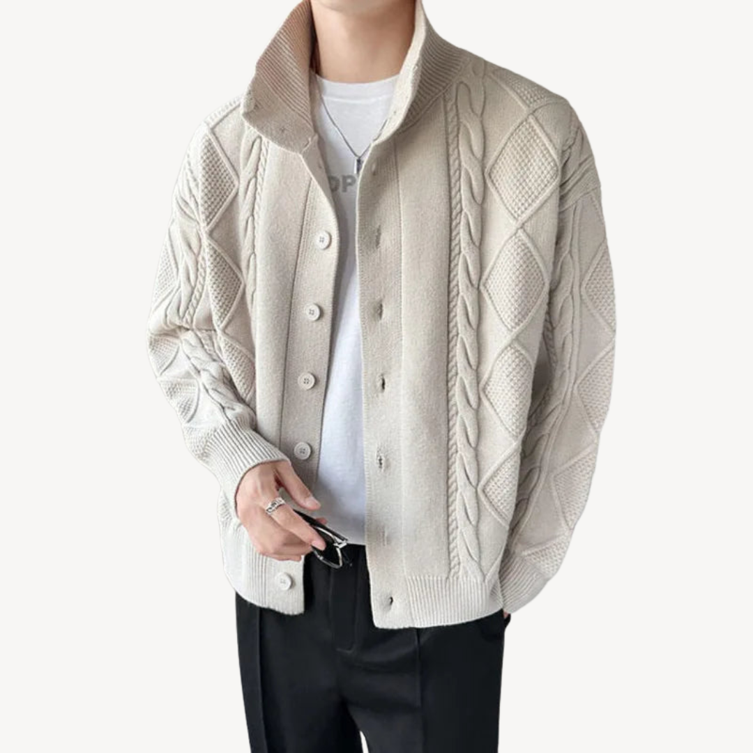 Gilet en maille épaisse et texturée pour homme