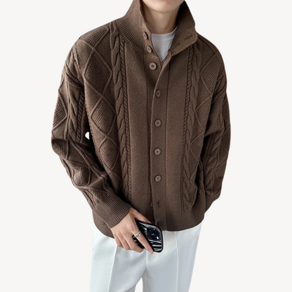 Gilet en maille épaisse et texturée pour homme