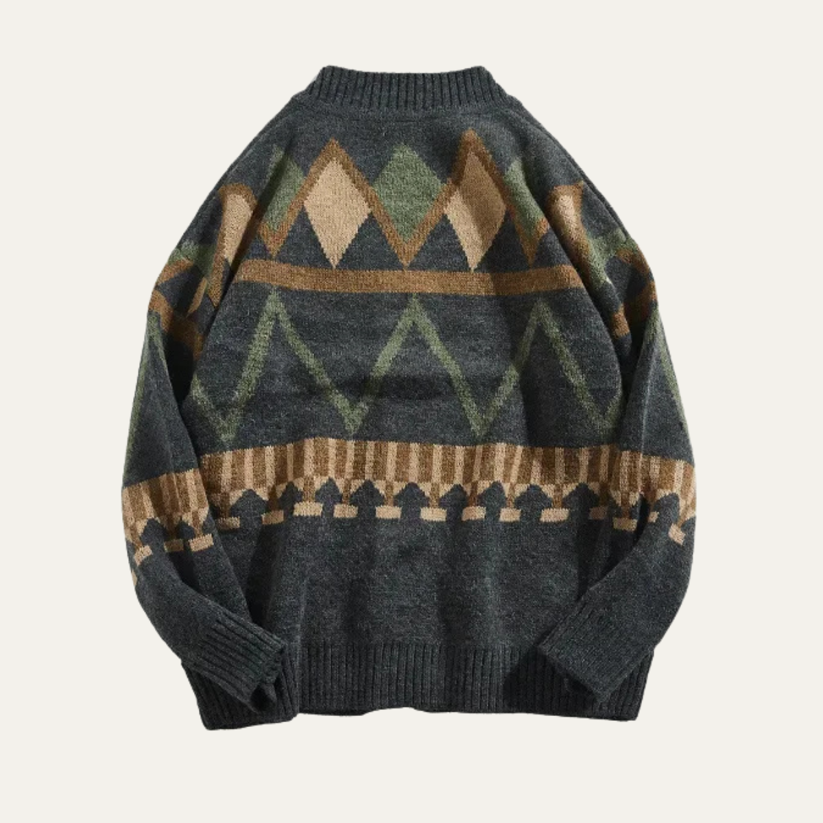 VogeLuxe | Gilet homme à col en V et motif jacquard géométrique 1