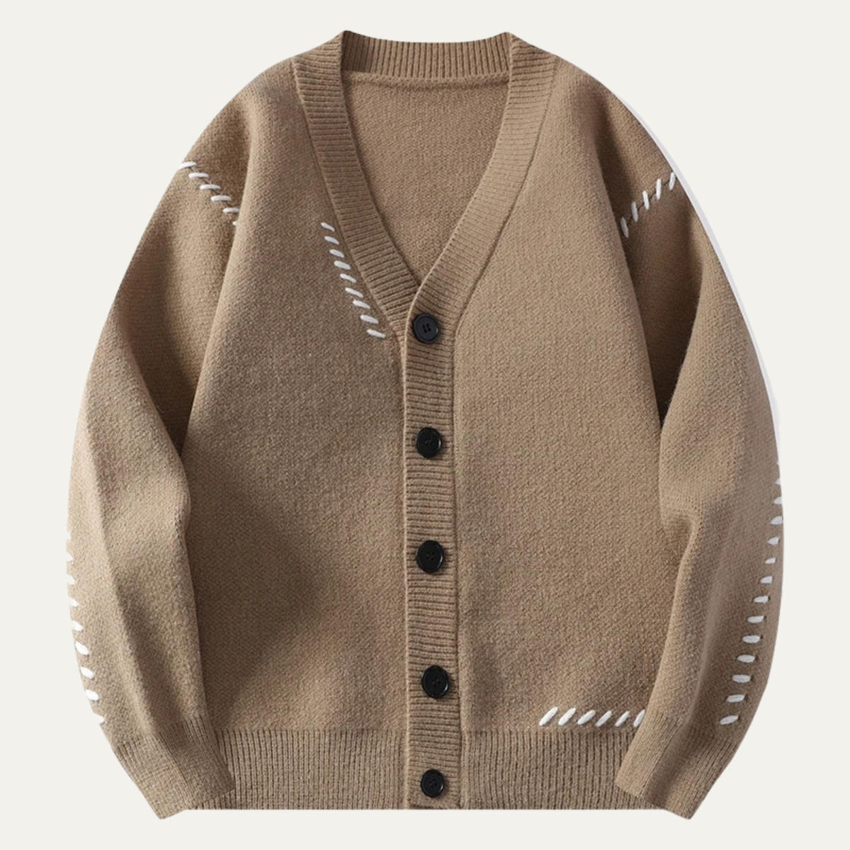 Gilet Homme Col V Noir Élégant - PanierRoyale