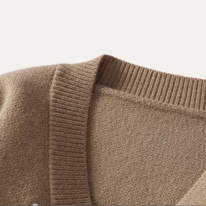VogeLuxe | Gilet homme col V à boutons noirs 3