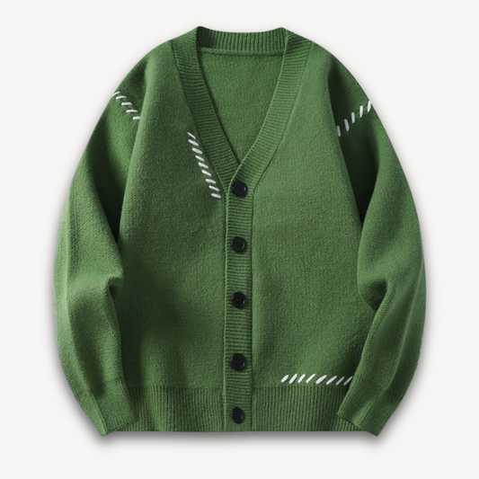 Gilet Homme Col V Décontracté avec Surpiqûres Visible - PanierRoyale
