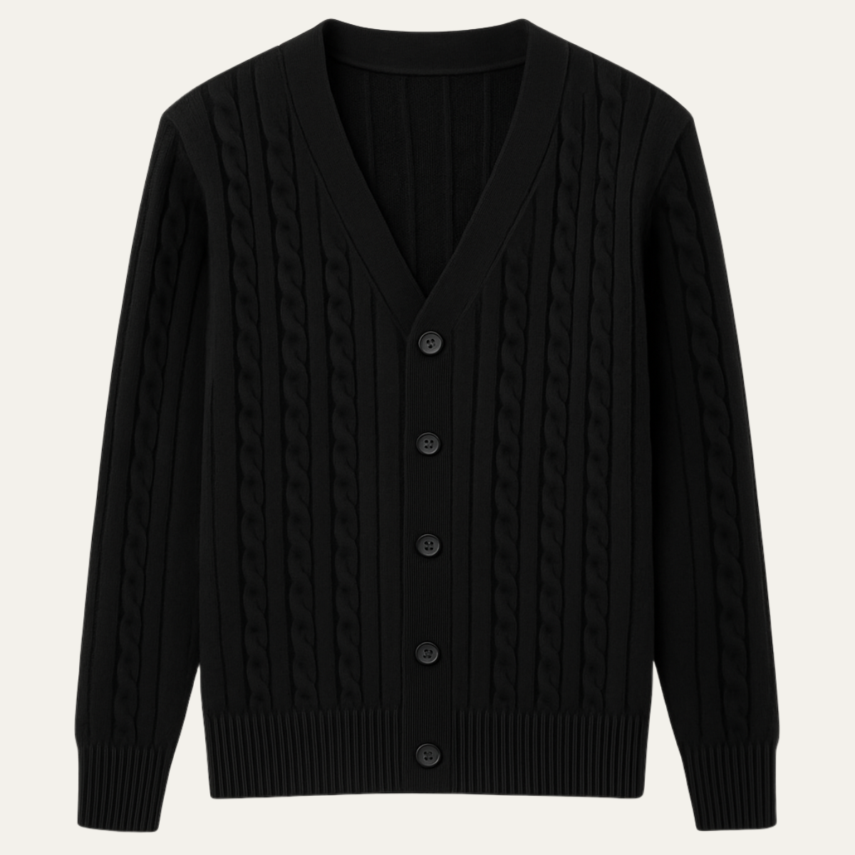 VogeLuxe | Gilet homme col V en maille côtelée 8