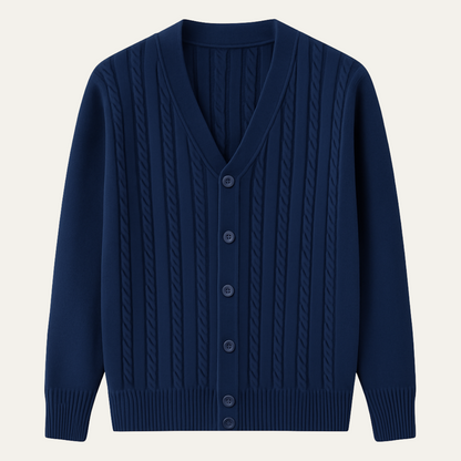 VogeLuxe | Gilet homme col V en maille côtelée 9