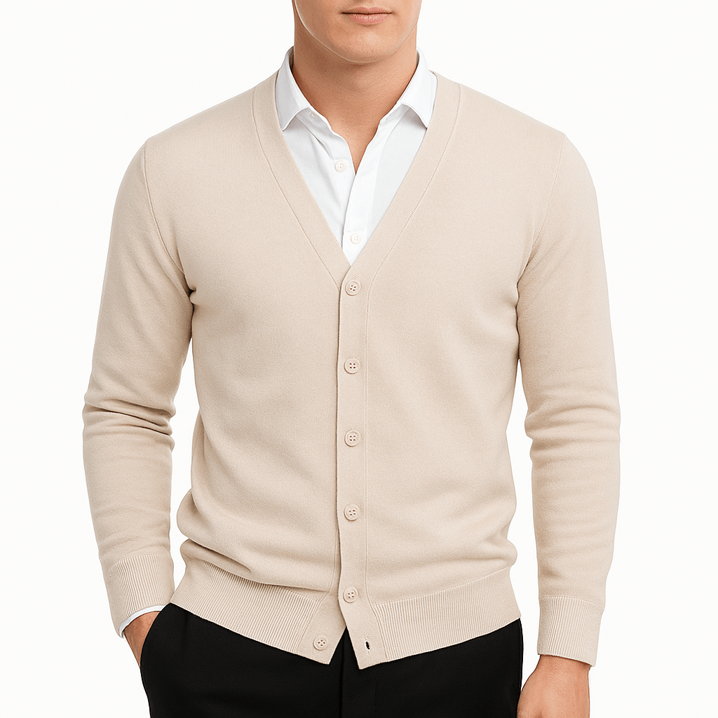 Cardigan Homme Slim Fit Col V - PanierRoyale
