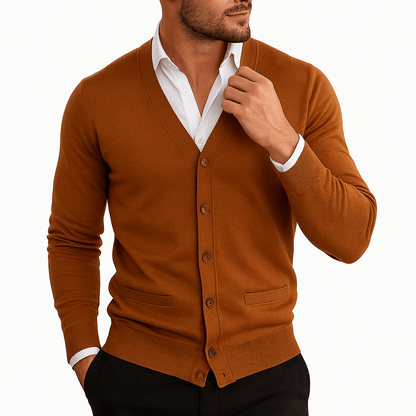 Cardigan Homme Slim Fit Col V
