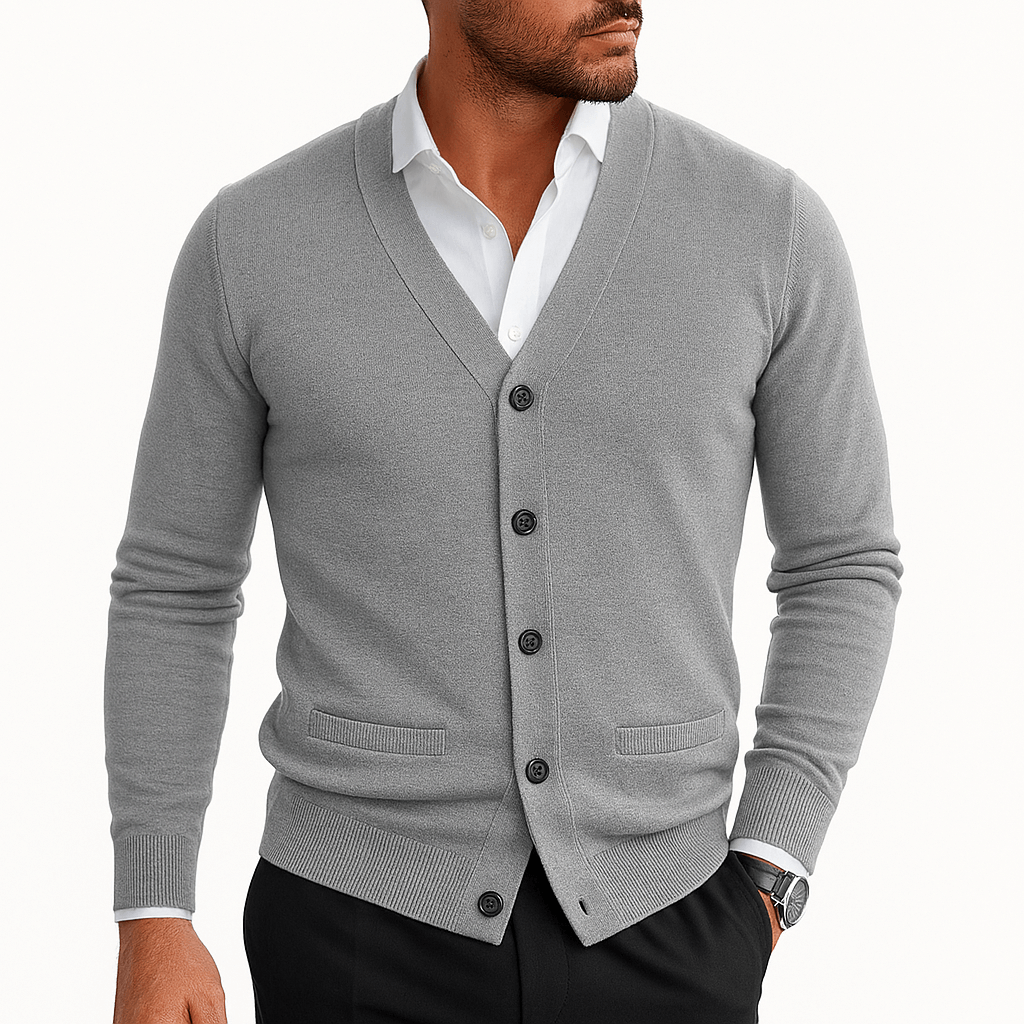 VogeLuxe | Gilet homme coupe ajustée col V 3