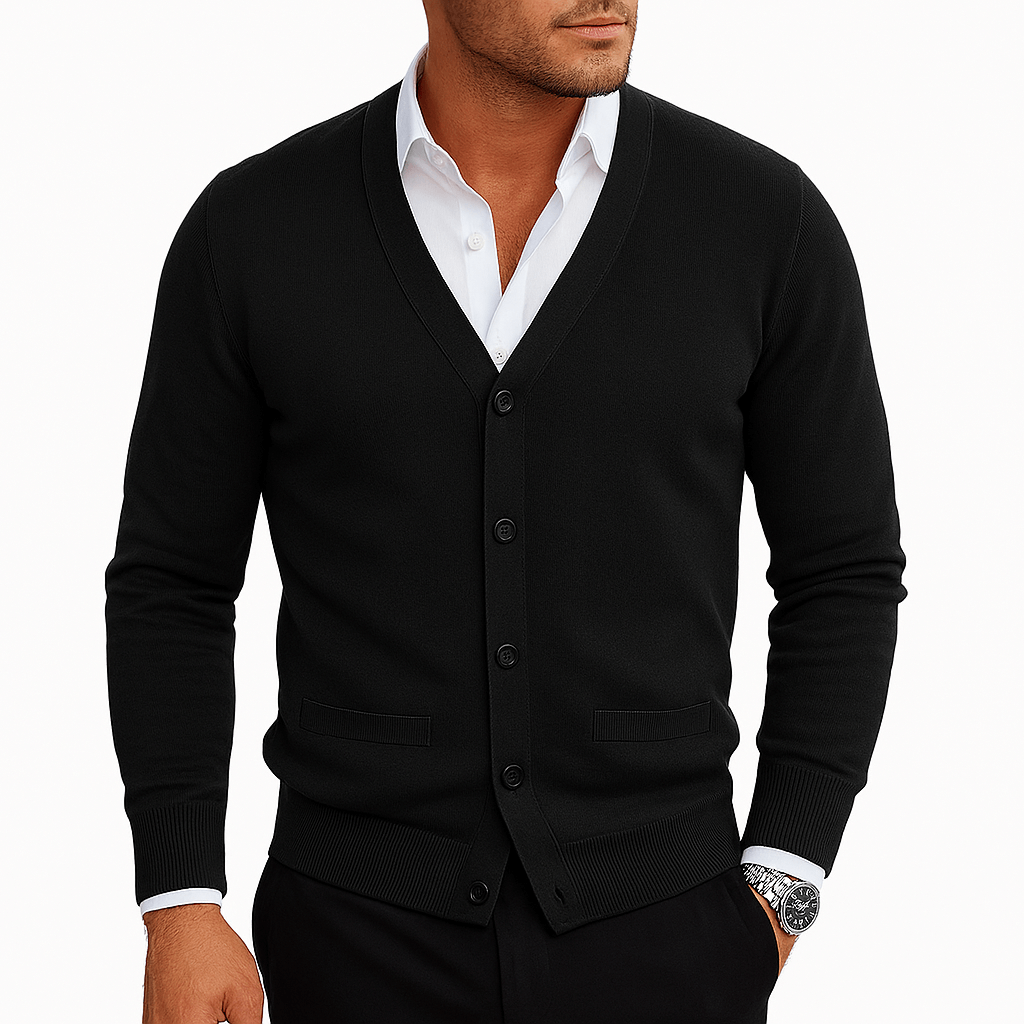 Cardigan Homme Slim Fit Col V