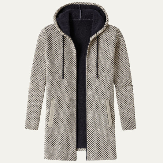 Gilet long à capuche homme hiver chaud et léger - PanierRoyale