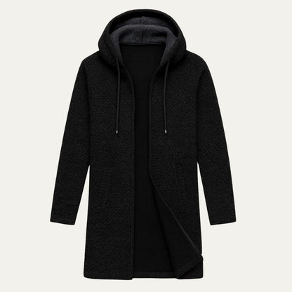 Gilet long à capuche homme hiver chaud et léger
