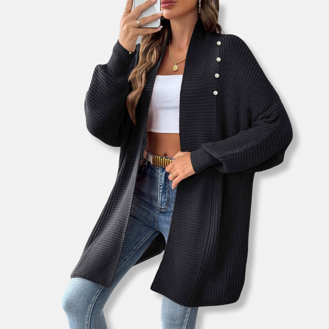 VogeLuxe | Gilet long en grosse maille pour femme 0