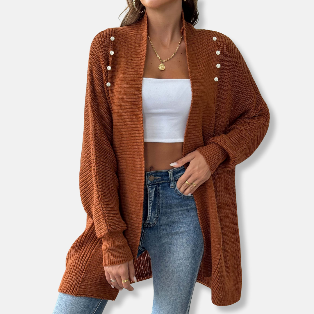 VogeLuxe | Gilet long en grosse maille pour femme 2