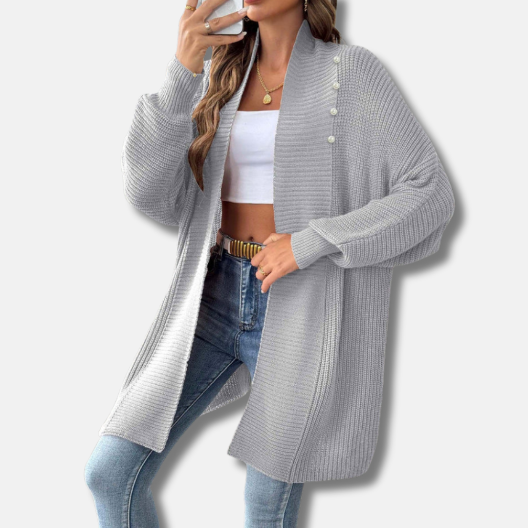 VogeLuxe | Gilet long en grosse maille pour femme 3