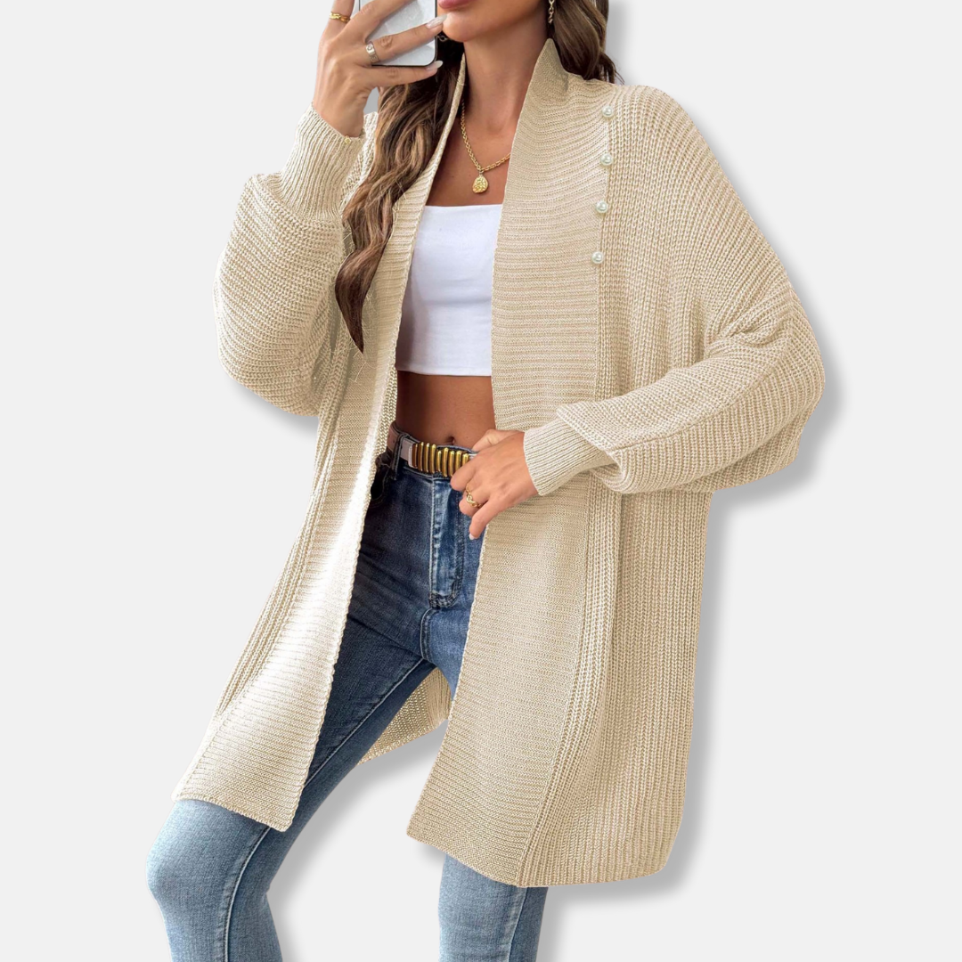 VogeLuxe | Gilet long en grosse maille pour femme 4