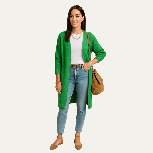 Gilet femme long doux et chaud pour hiver - PanierRoyale