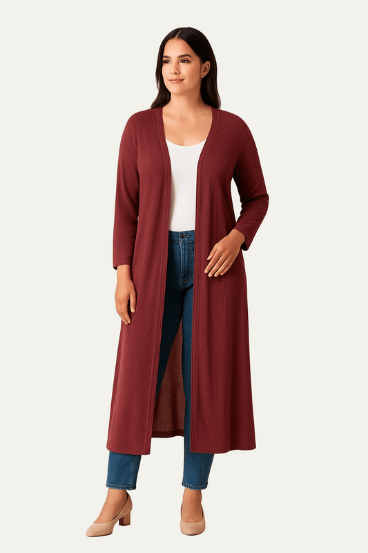 VogeLuxe | Gilet long ouvert pour femme 0