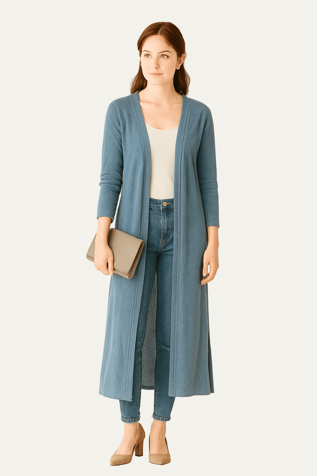 VogeLuxe | Gilet long ouvert pour femme 7