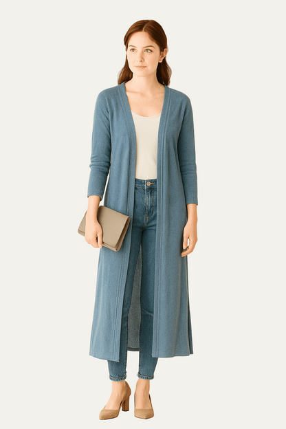VogeLuxe | Gilet long ouvert pour femme 7