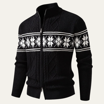 Gilet Homme Long Zippé Chauffant Style Nordique - PanierRoyale