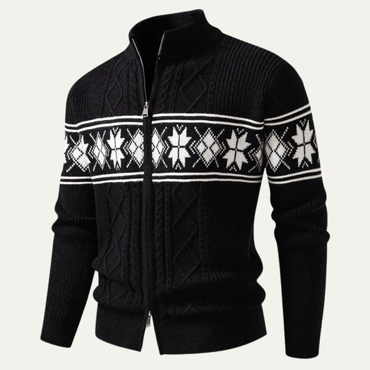 Gilet Homme Long Zippé Chauffant Style Nordique - PanierRoyale