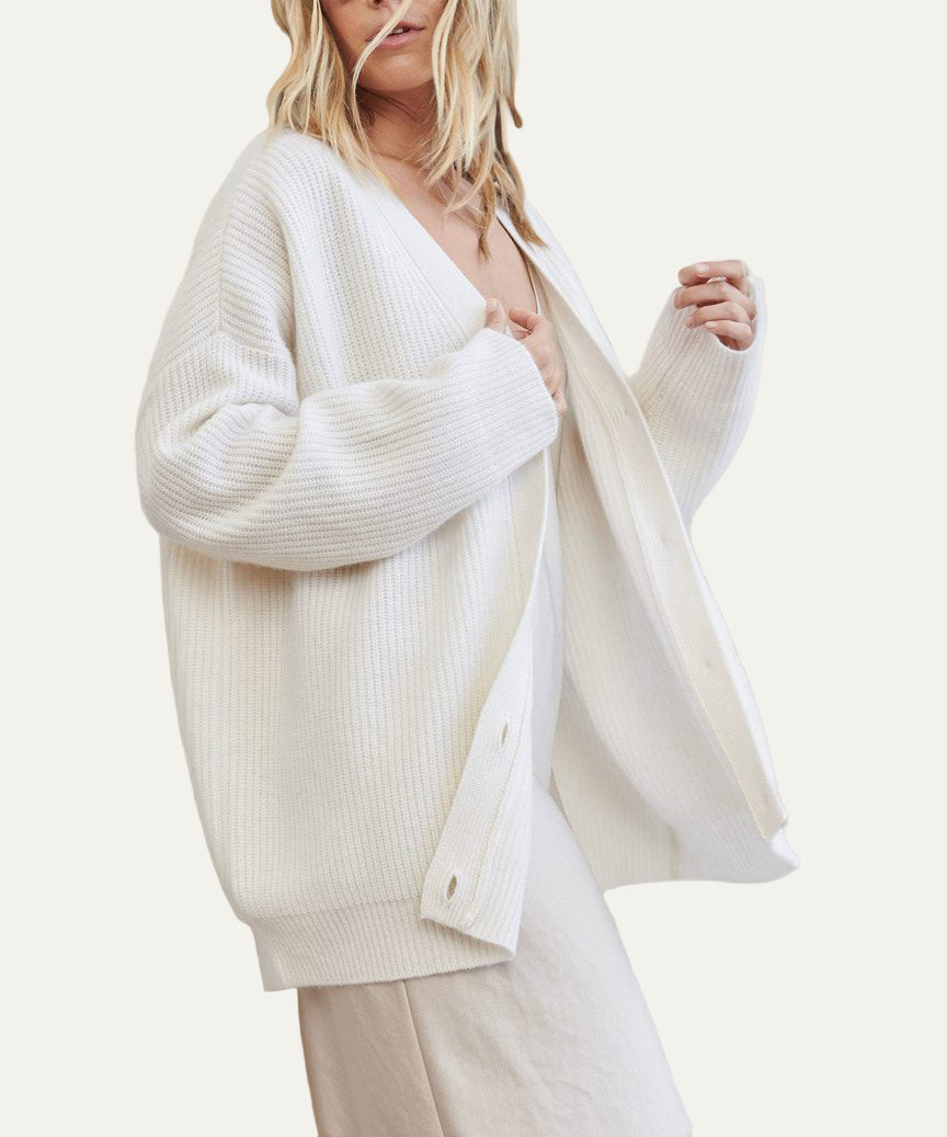 VogeLuxe | Gilet oversize côtelé pour femme 3