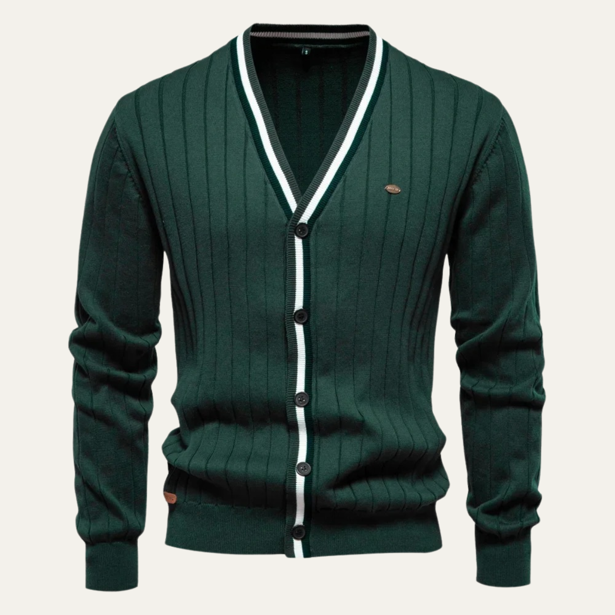 Gilet Homme Rayé Col V Élégant - PanierRoyale