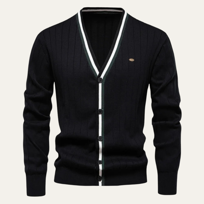 Gilet Homme Rayé Col V Élégant