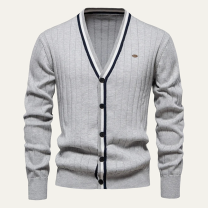 Gilet Homme Rayé Col V Élégant