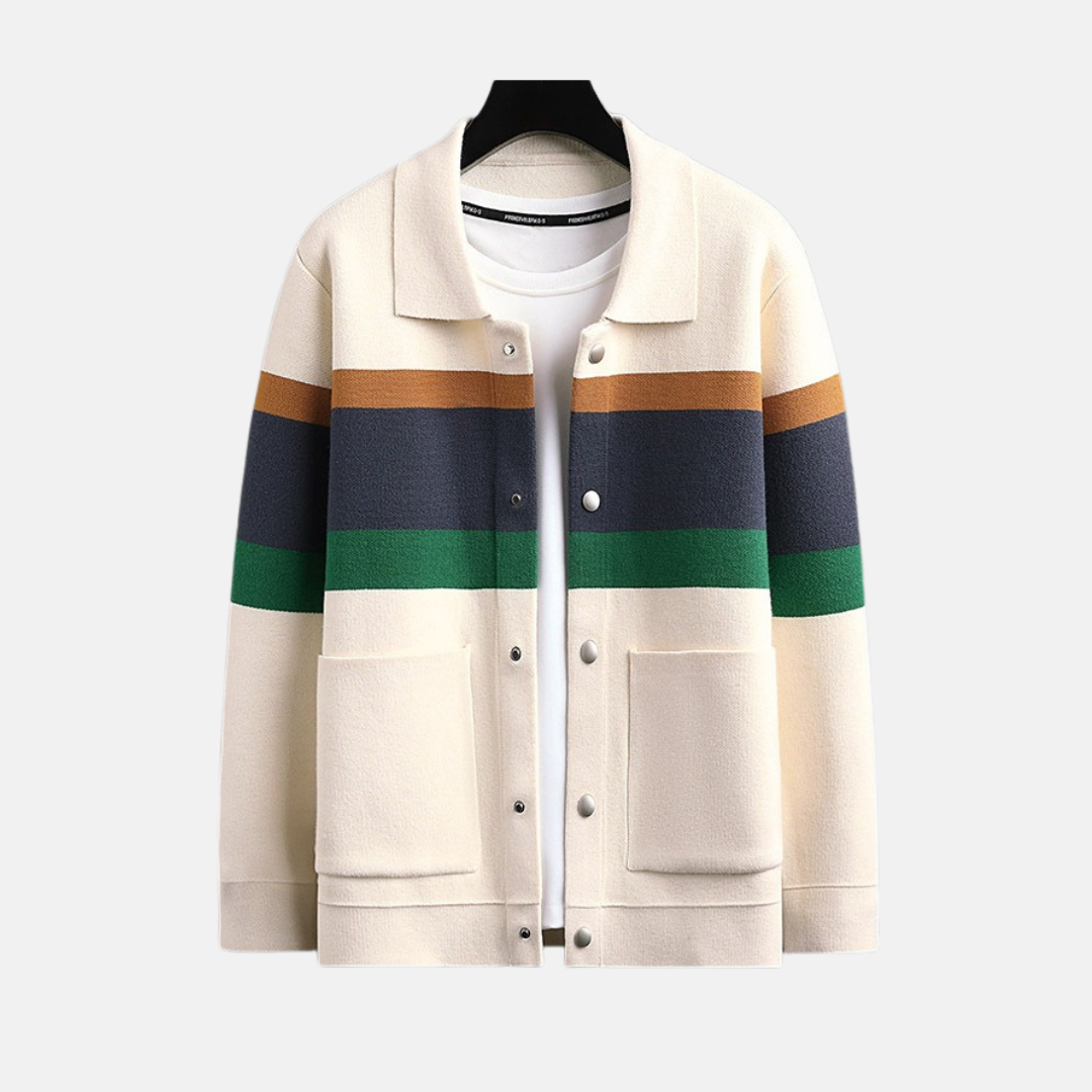 Gilet Tricot Rayé pour Homme - PanierRoyale