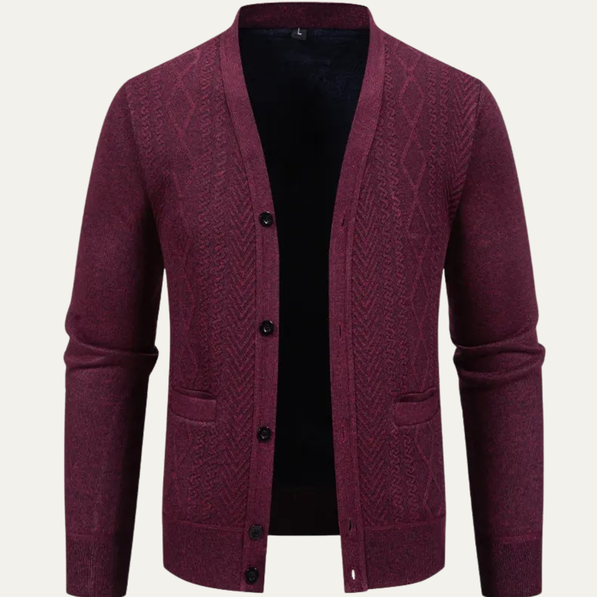 VogeLuxe | Gilet texturé à col en V pour homme 1