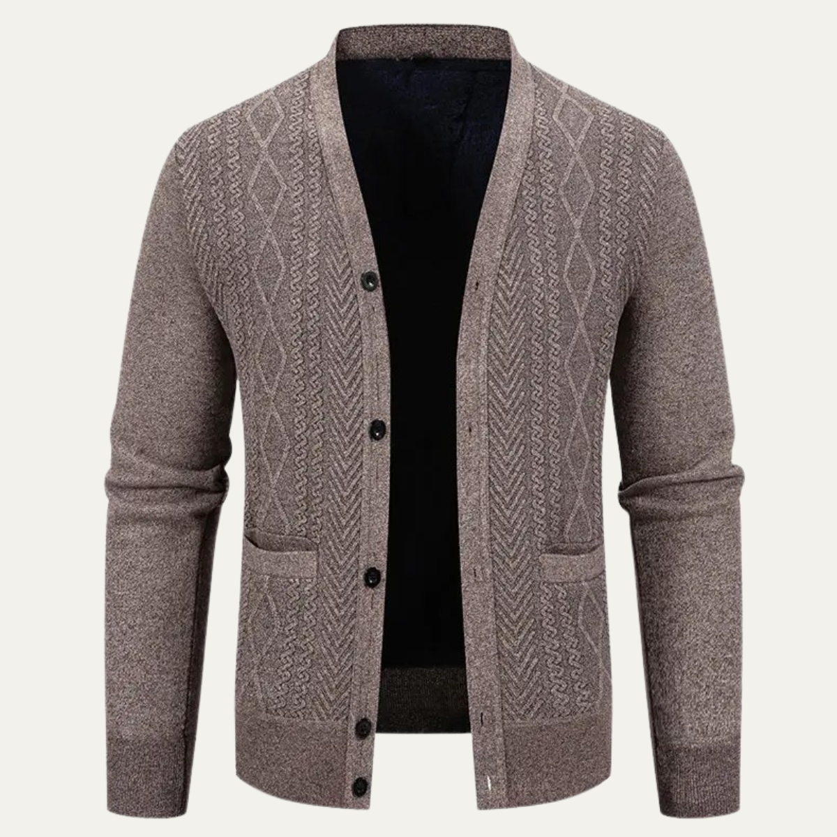 VogeLuxe | Gilet texturé à col en V pour homme 5