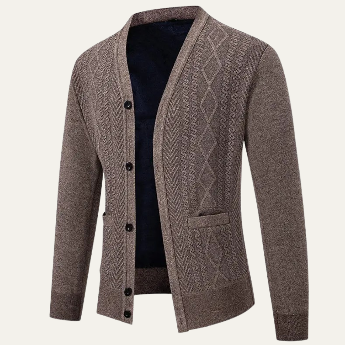 VogeLuxe | Gilet texturé à col en V pour homme 6