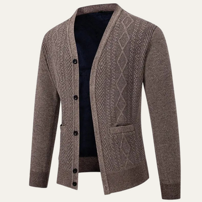 VogeLuxe | Gilet texturé à col en V pour homme 6