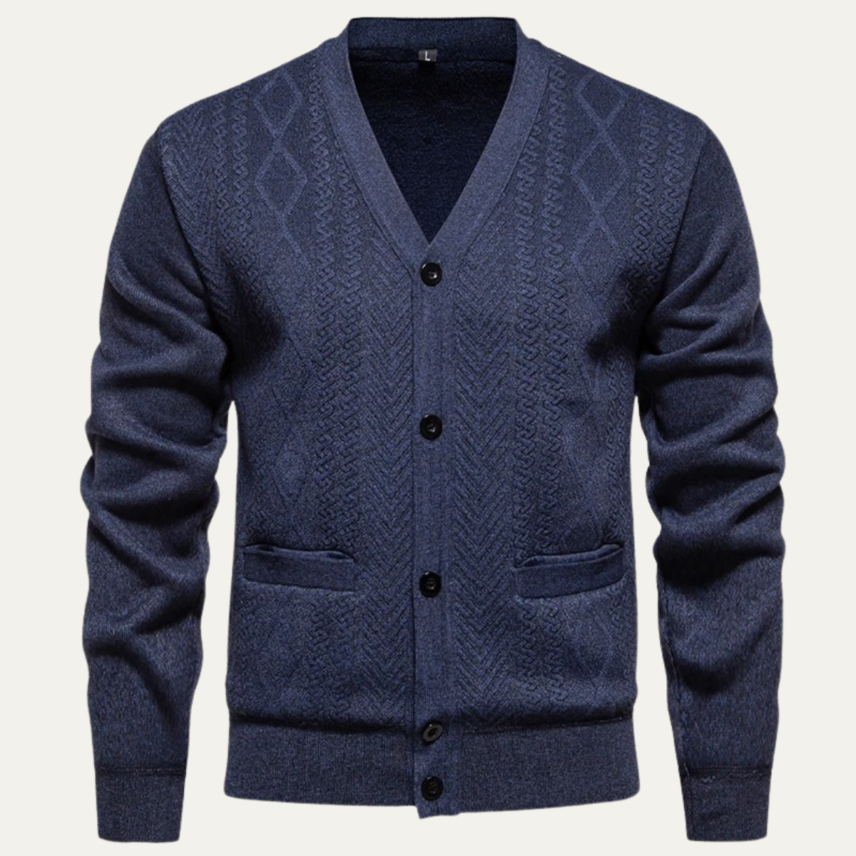 VogeLuxe | Gilet texturé à col en V pour homme 9