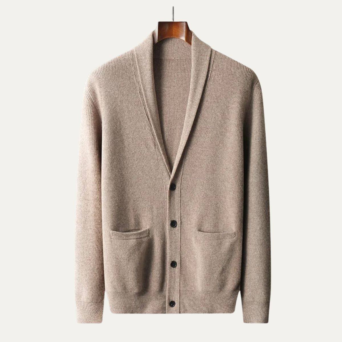 VogeLuxe | Gilet tricoté à col châle pour homme 1