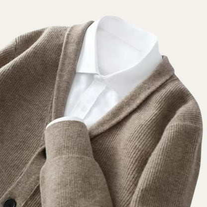VogeLuxe | Gilet tricoté à col châle pour homme 2