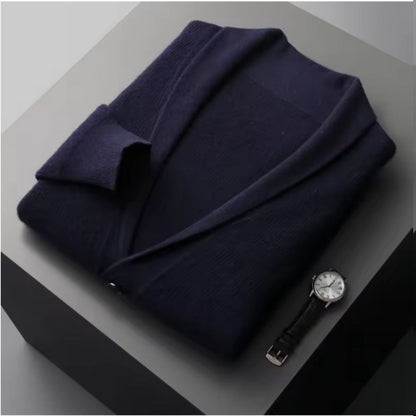 VogeLuxe | Gilet tricoté à col châle pour homme 6