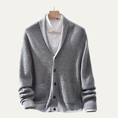 VogeLuxe | Gilet tricoté à col châle pour homme 9